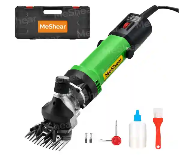 MeShear 1200W Sheep hair cutting machine 6 Speed Control, Black, Green, Yellow, Red